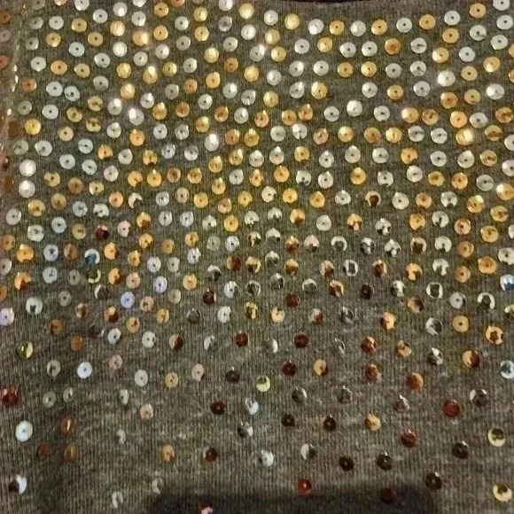 161 Splendid gray and sequins dolman sleeve heather gray size small - Picture 3 of 6